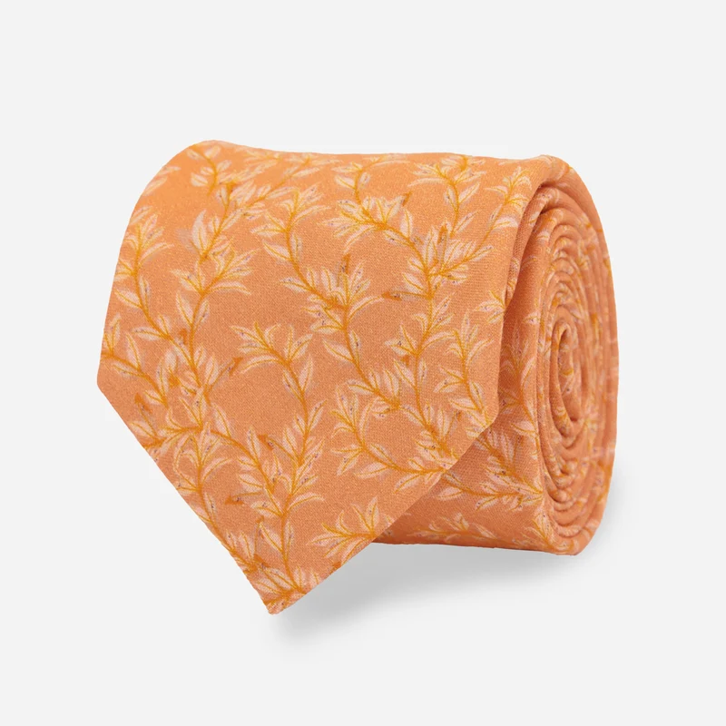 Laurel Floral Salmon Tie