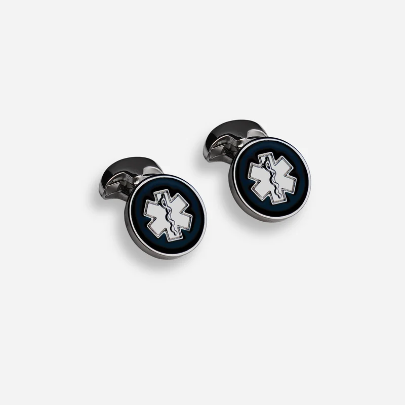 Star of Life Silver Cufflinks