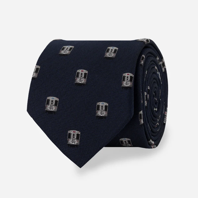 City Rail Navy Tie