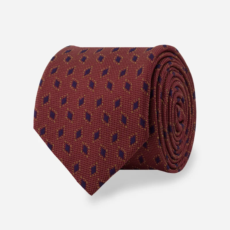 Rounded Diamond Foulard Brick Tie