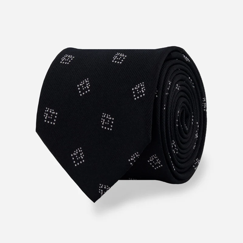 Diamond Foulard Black Tie