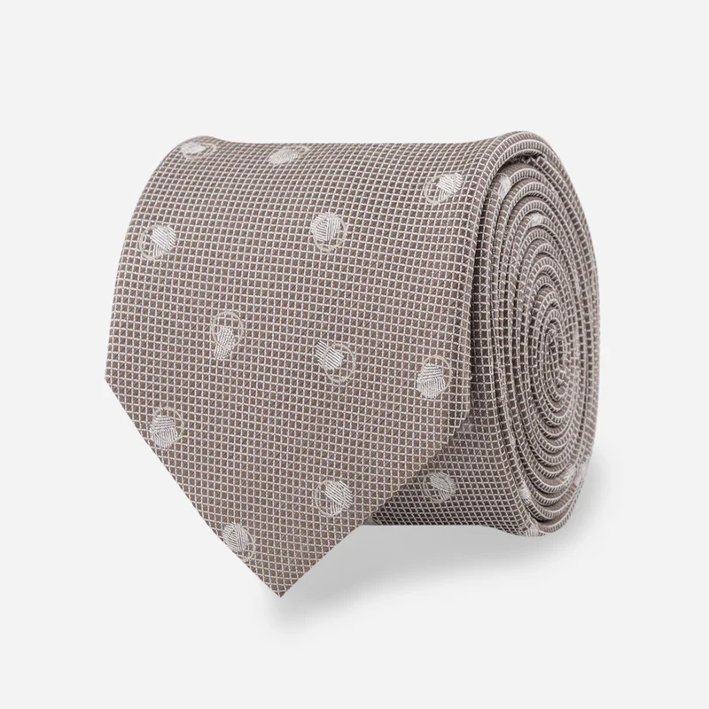 Pearl Dot Champagne Tie
