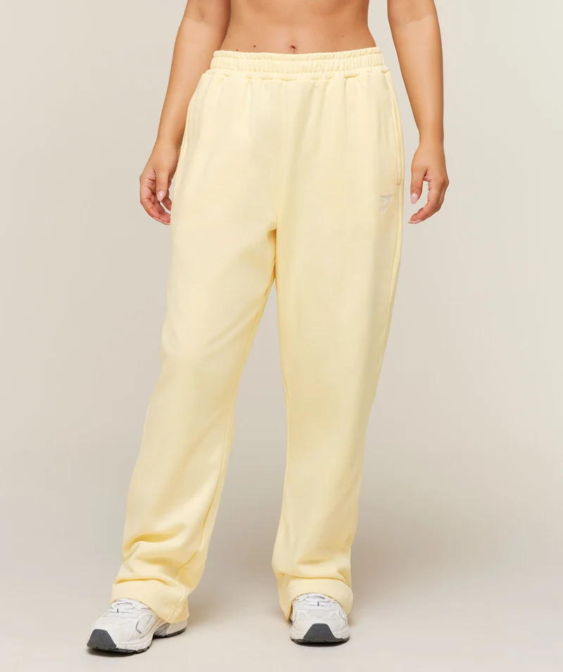 Gymshark Training Fleece Straight Leg Short Pants - Butter Yellow