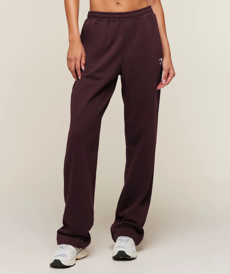 Gymshark Training Fleece Straight Leg Tall Pants - Cherry Purple