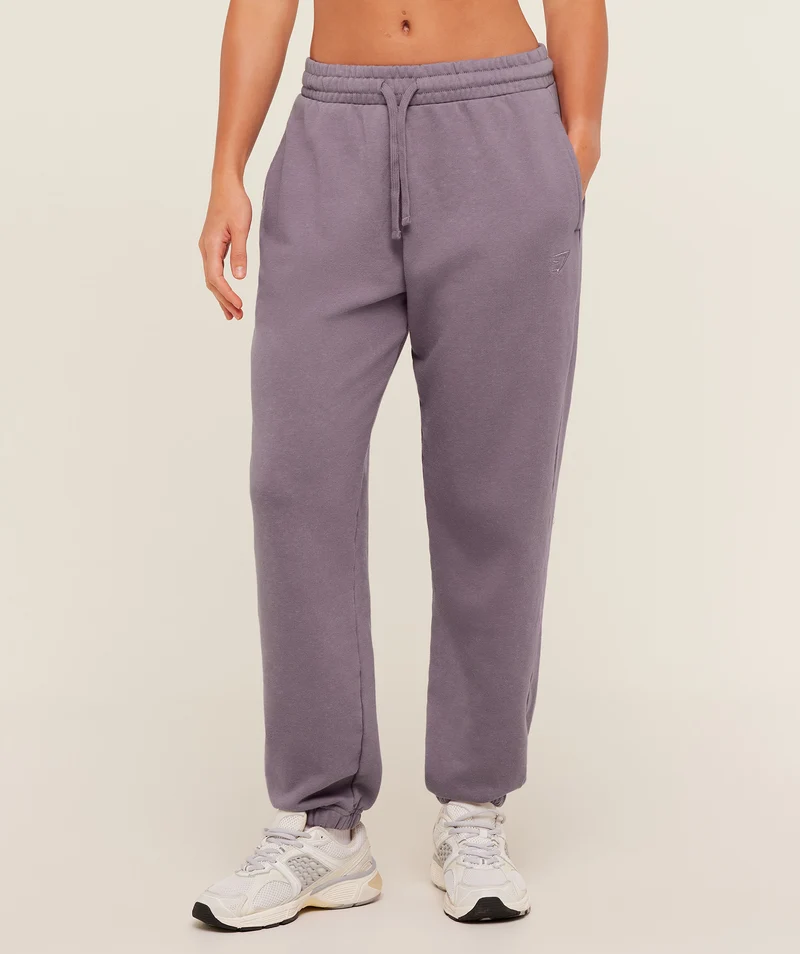Gymshark Power Washed Cuff Joggers - Dusk Purple/Wash