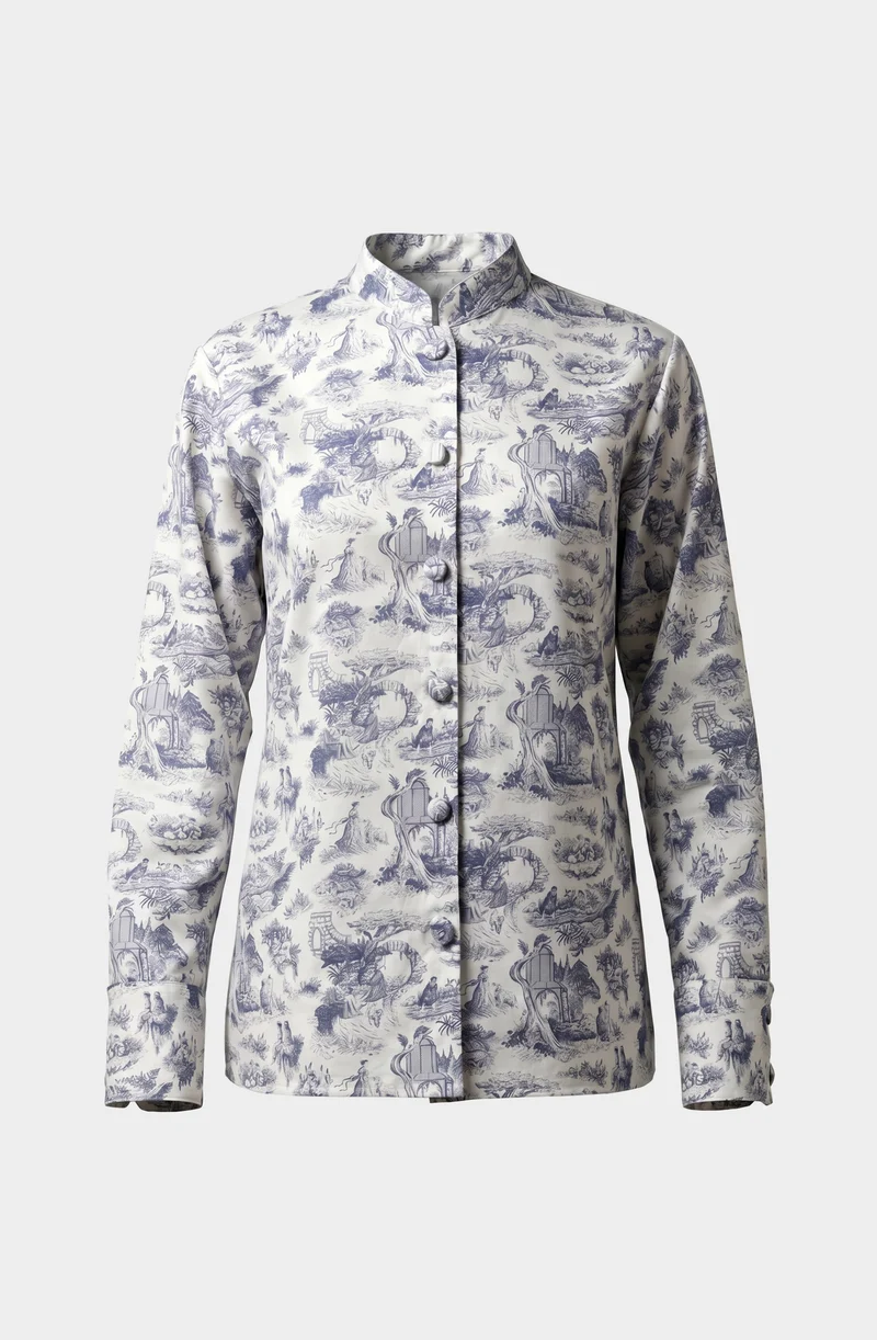 Long shirt Mandarin collar