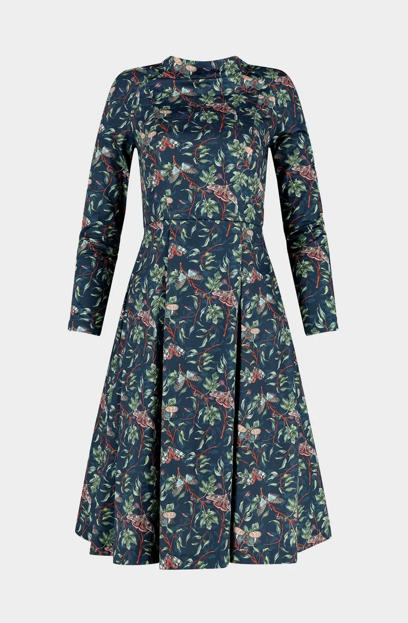 Midi dress with raglan sleeves