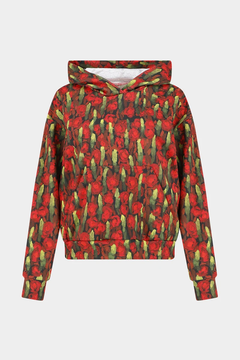 Roses and asparagus cotton Hoodie