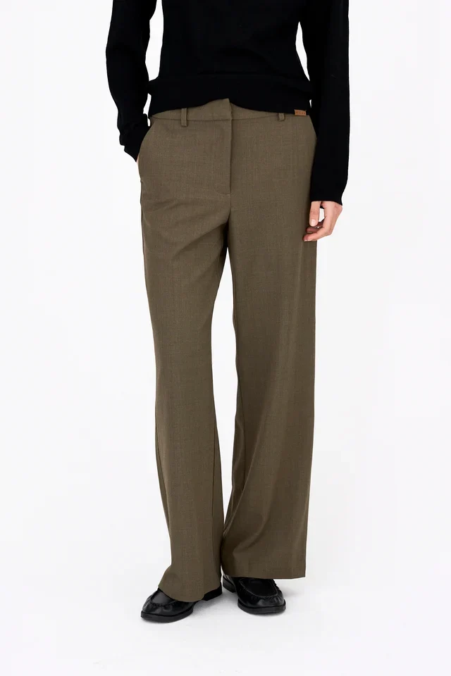 IVY-Andrea Wide Pant - 643 Dark Khaki