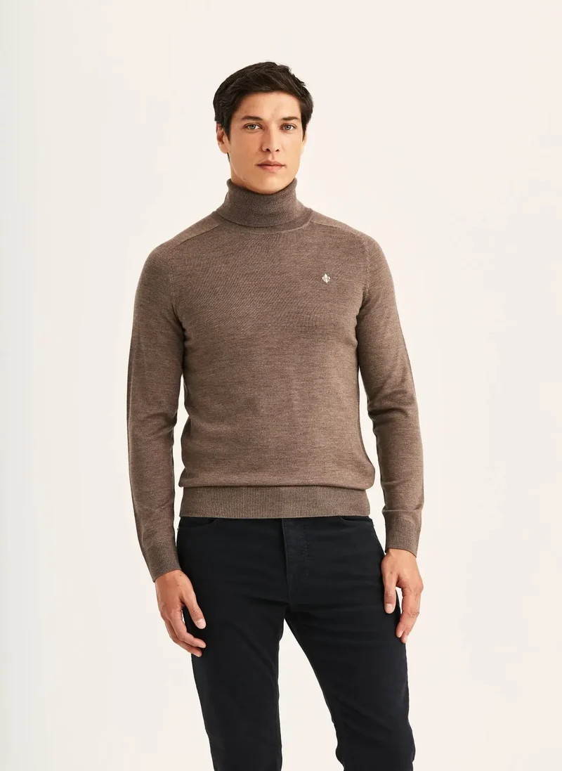 Merino Roller Neck - 84 Brown