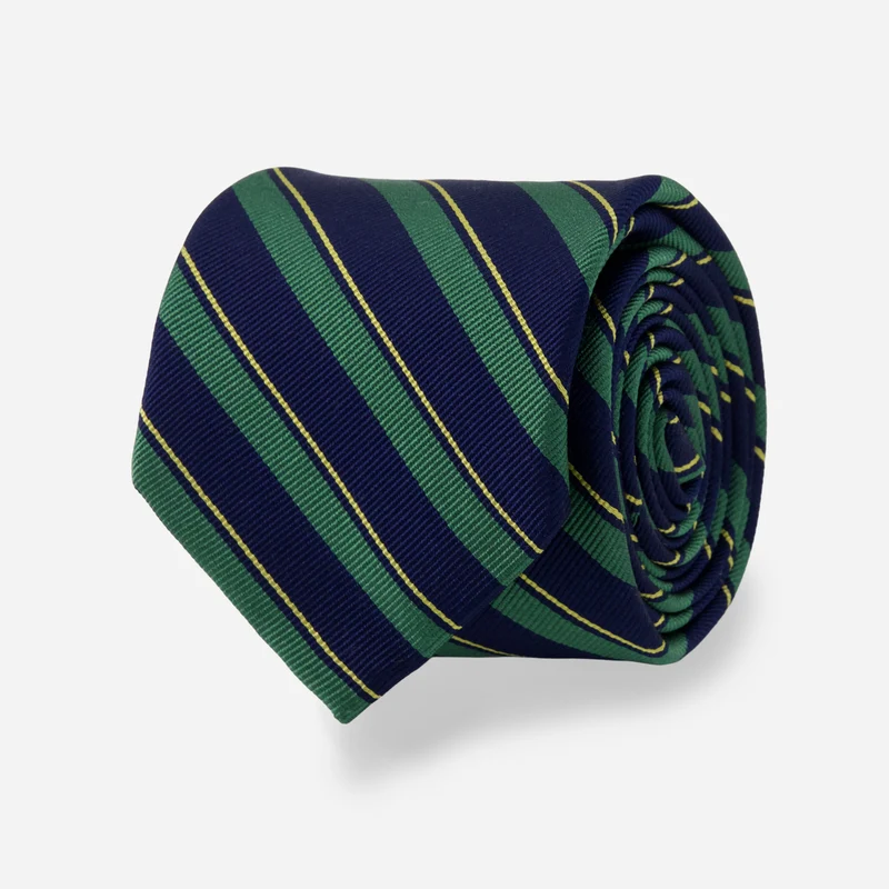 Alma Mater Heritage Tradition Repp Stripe Hunter Green Tie