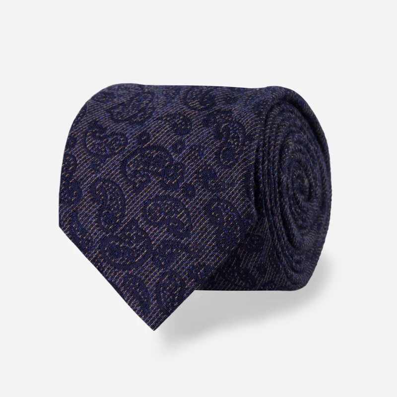 Salerno Paisley Navy Tie