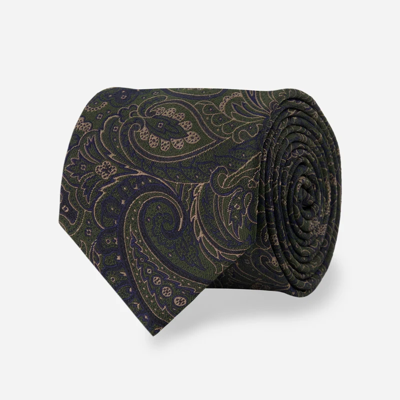 Portofino Paisley Hunter Green Tie