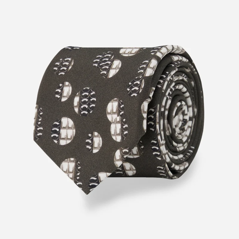 Brendan Fernandes X The Tie Bar Black Pretty Studs Peekaboo Tie