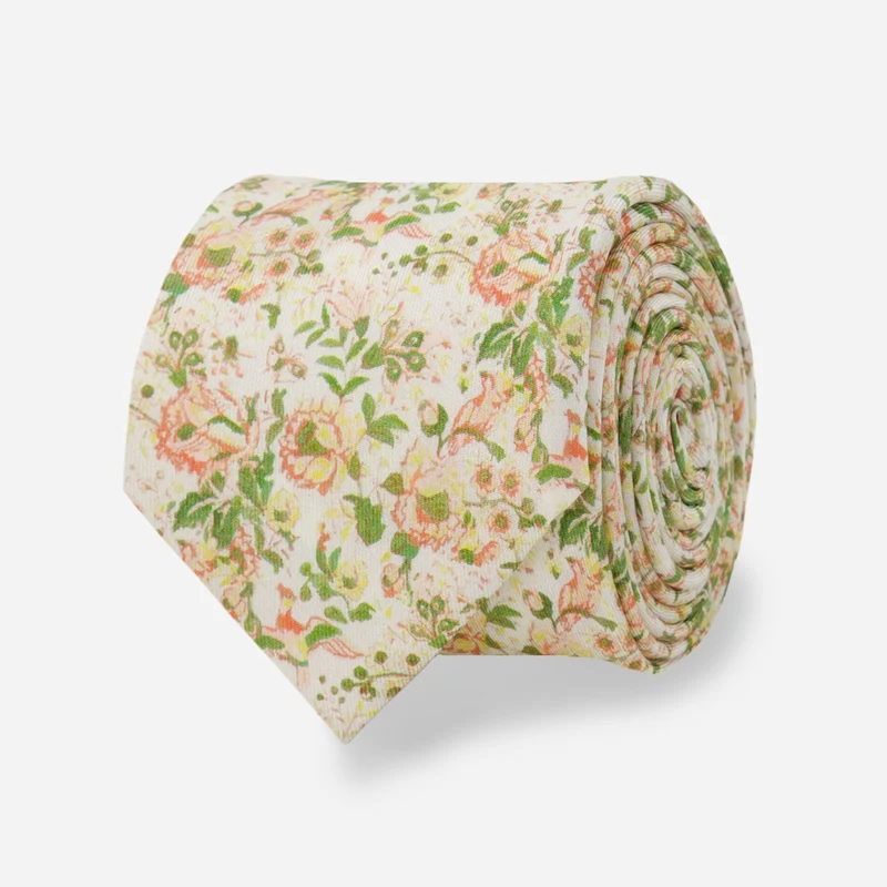 Wild Flora Ivory Tie