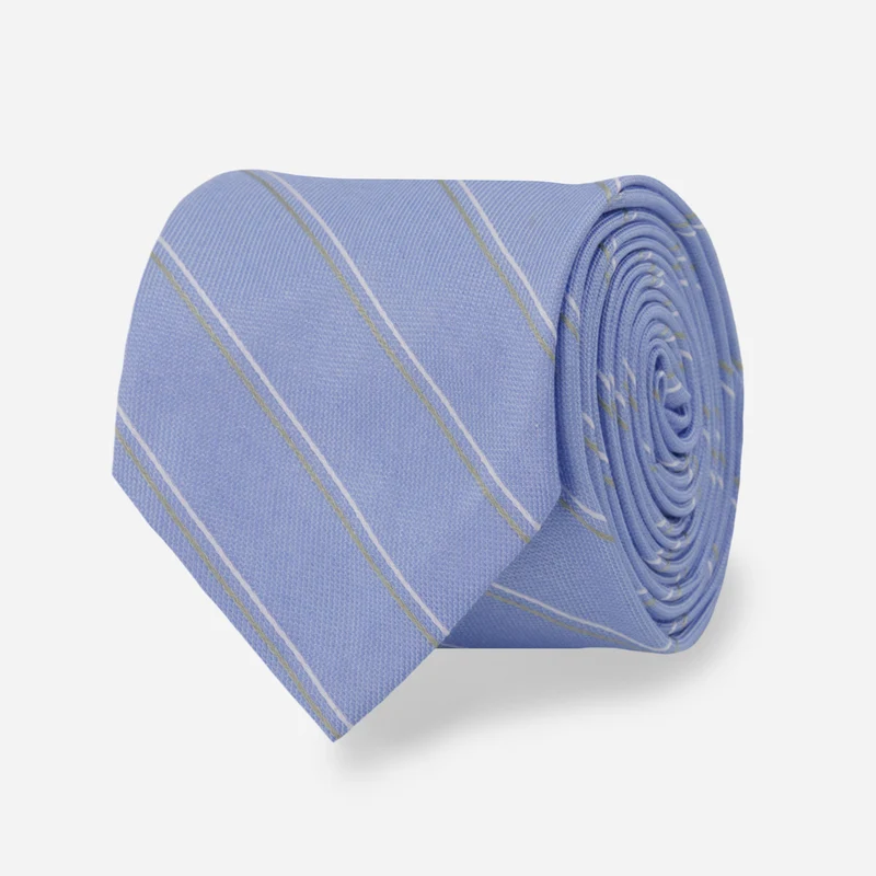 Explorer's Stripe Pale Sky Tie