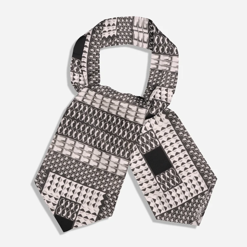 Brendan Fernandes X The Tie Bar Black Peekaboo Pretty Studs Ascot