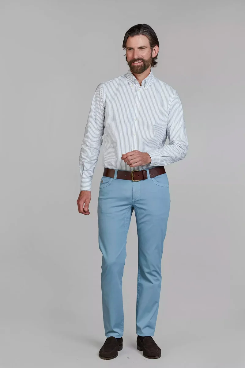 5-PKT CUT'N SEW PAN OXFORD - BLUE 43