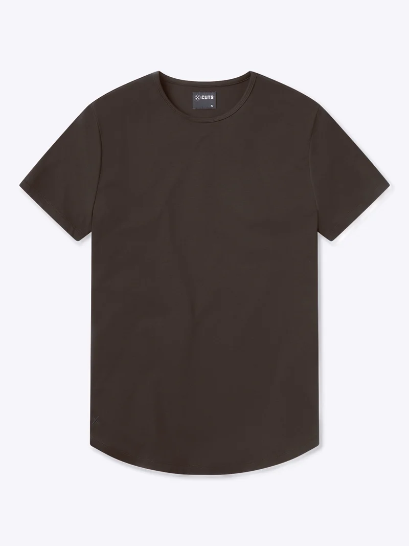 AO Curve-Hem Tee | Truffle Signature-Fit PYCA Pro®