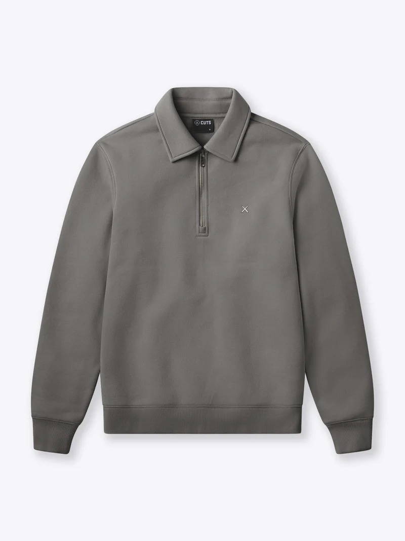 Divine Fleece Q-Zip | Charcoal Classic-fit