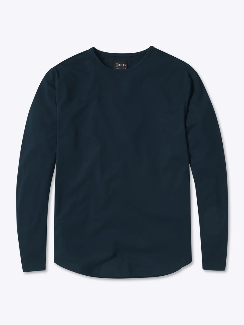 AO Long Sleeve Curve-Hem Tee | Obsidian Signature-fit PYCA Pro®
