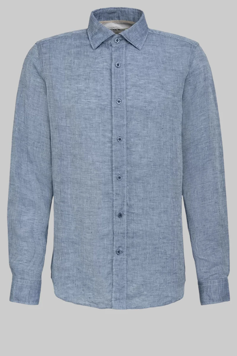 Roma Indigo Linen Shirt
