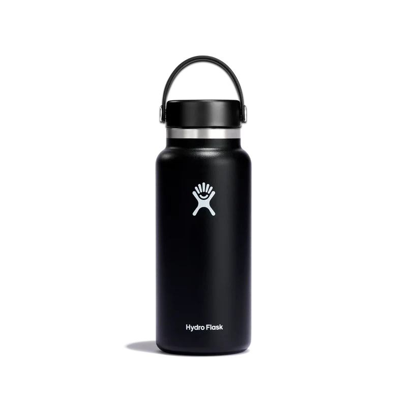 Black 32oz (946mL) Wide Mouth Hydro Flask