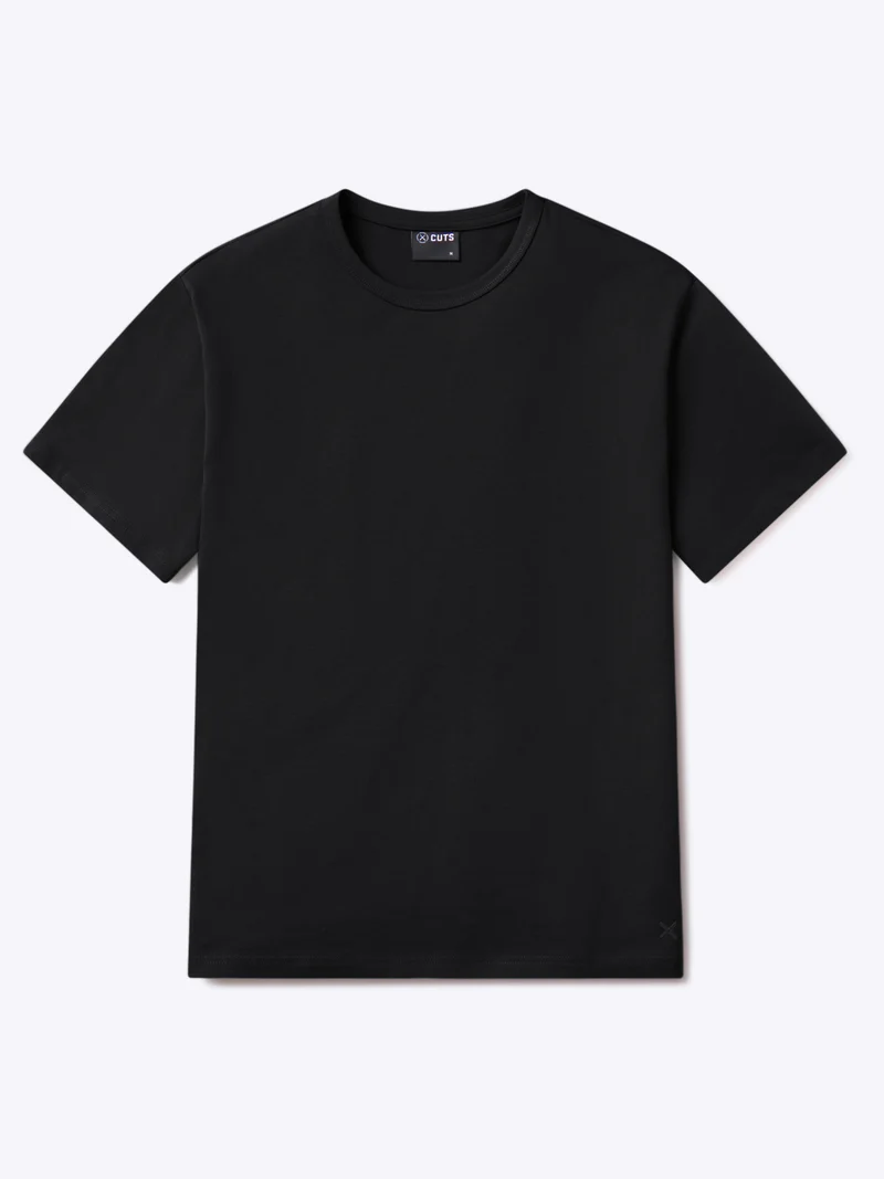 Overtime Oversized Tee | Black Relaxed-Fit