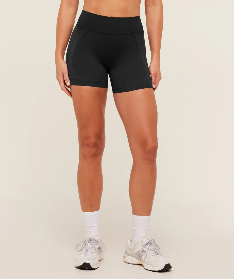 Gymshark Weekend Seamless Short - Black/Asphalt Grey