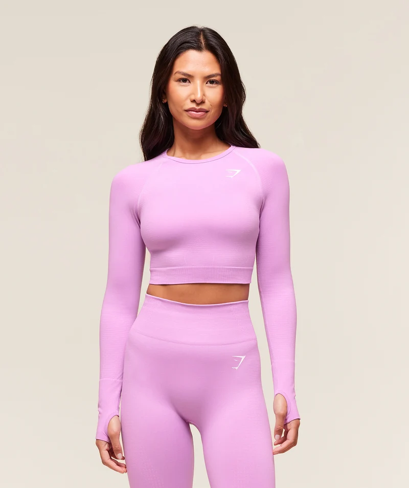 Gymshark Vital Crop Top - Sour Pink/Marl