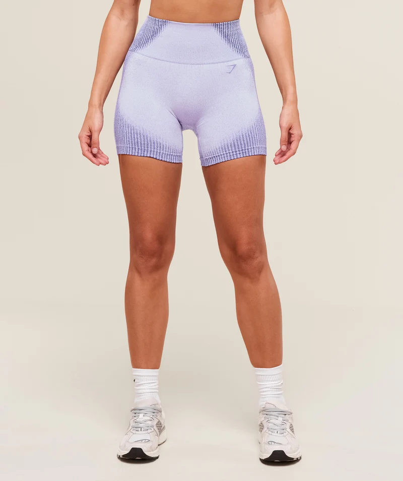 Gymshark Diffuse Seamless Shorts - Fresh Lilac/Cobalt Purple