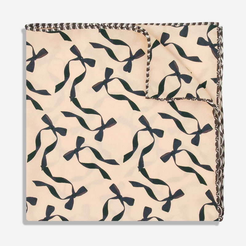 Brendan Fernandes X The Tie Bar Blush Pretty Bows Pocket Square