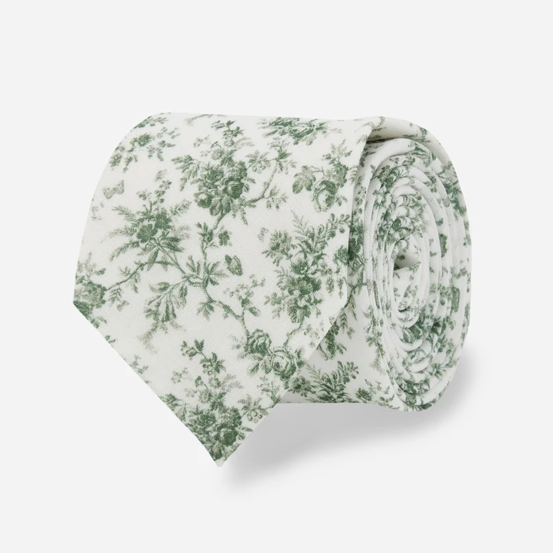 Laura Ashley X The Tie Bar Walled Garden Basil Tie