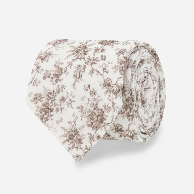 Laura Ashley X The Tie Bar Walled Garden Espresso Tie