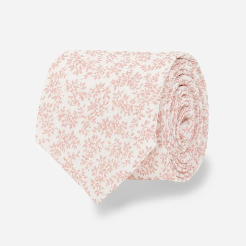 Laura Ashley X The Tie Bar Tunstall Leaves Canyon Rose Tie
