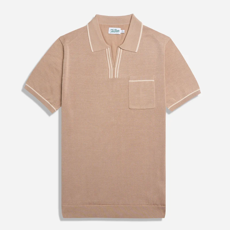 Contrast Tipped Macchiato Polo