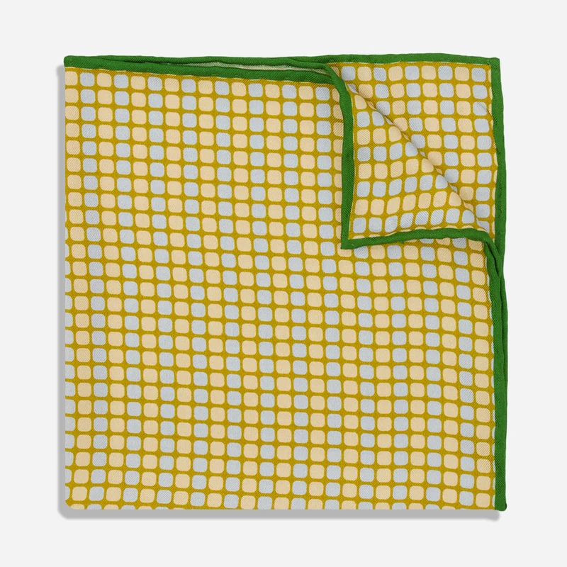 The Center of Order and Experimentation x The Tie Bar The Switchboard Briefing Blue Pocket Square