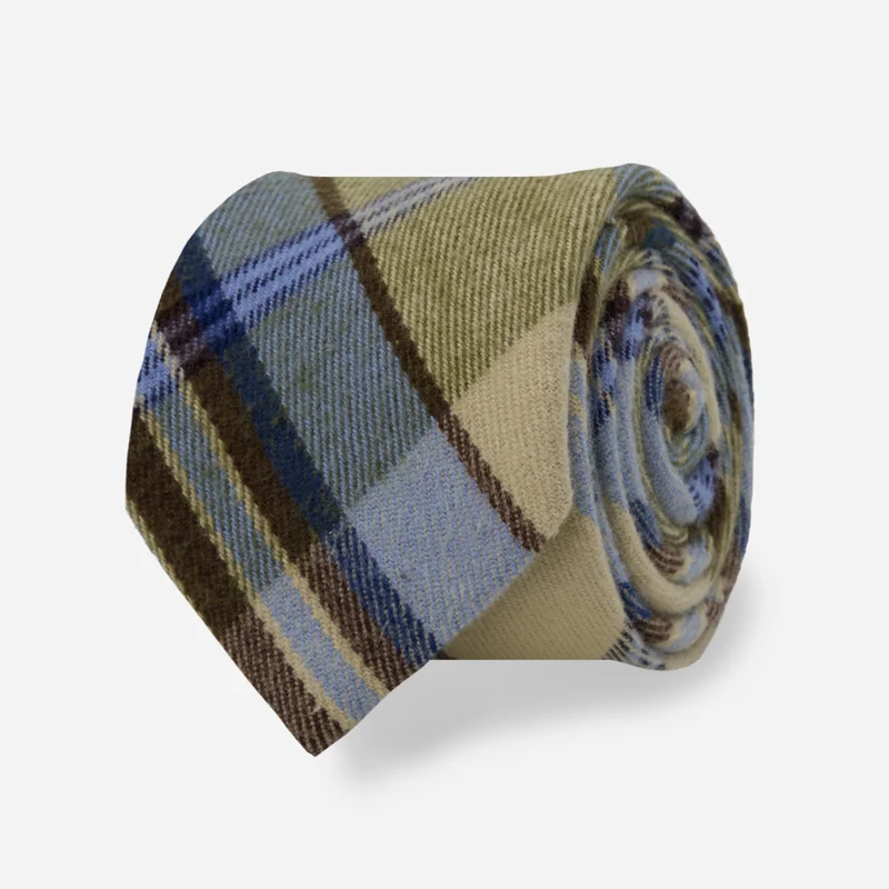 Original Madras x The Tie Bar Estate Plaid Sepia Tie