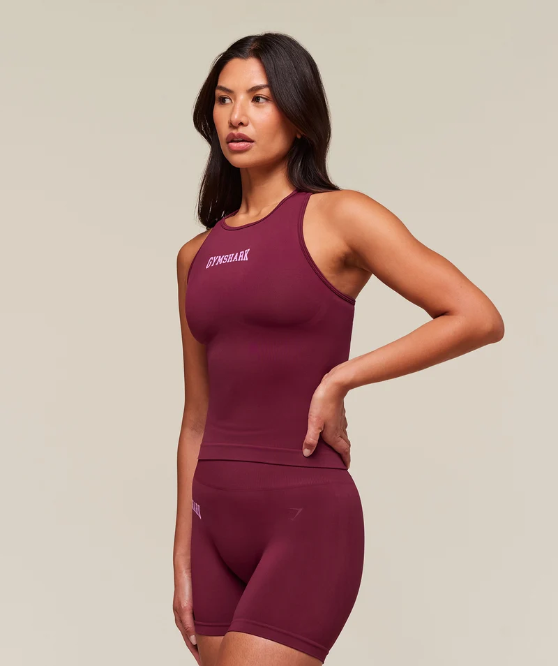 Gymshark Everyday Seamless Graphic Tank - Strong Pink