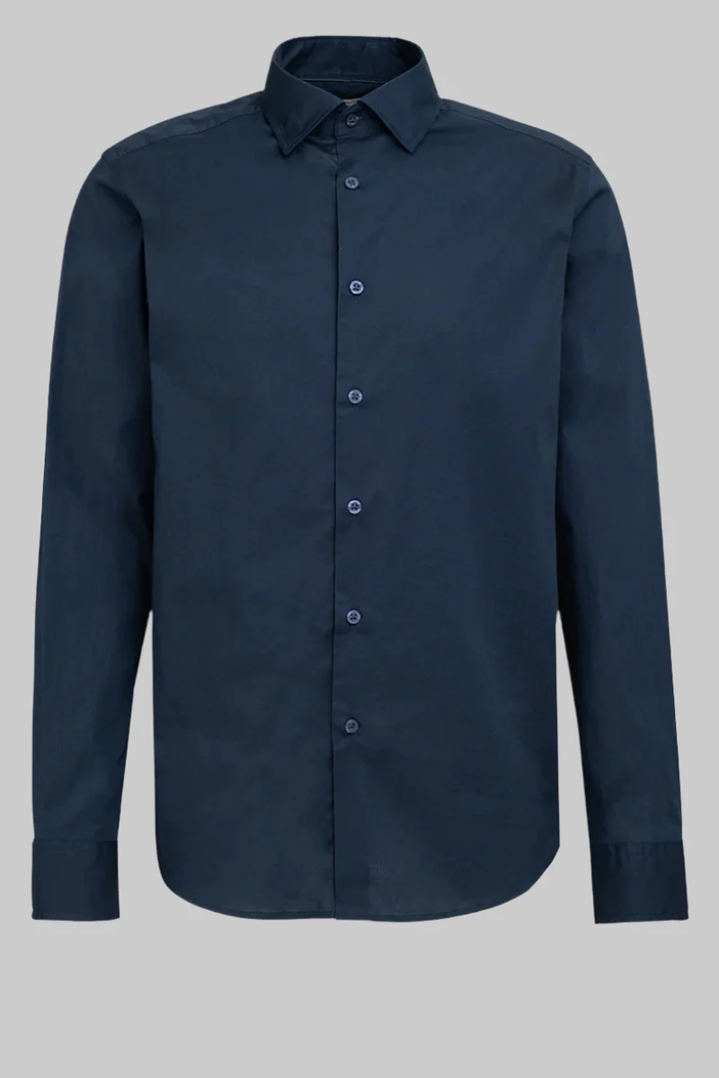 Angelo Navy Poplin Shirt