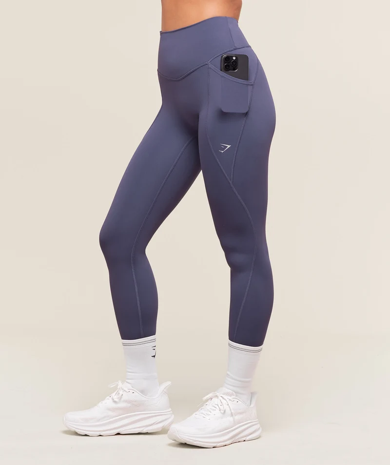 Gymshark Running Pocket Legging - Weighted Purple
