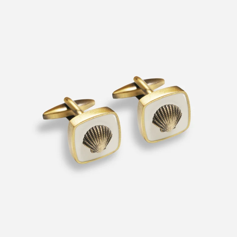 Ocean Crest Antique Brass Cufflinks