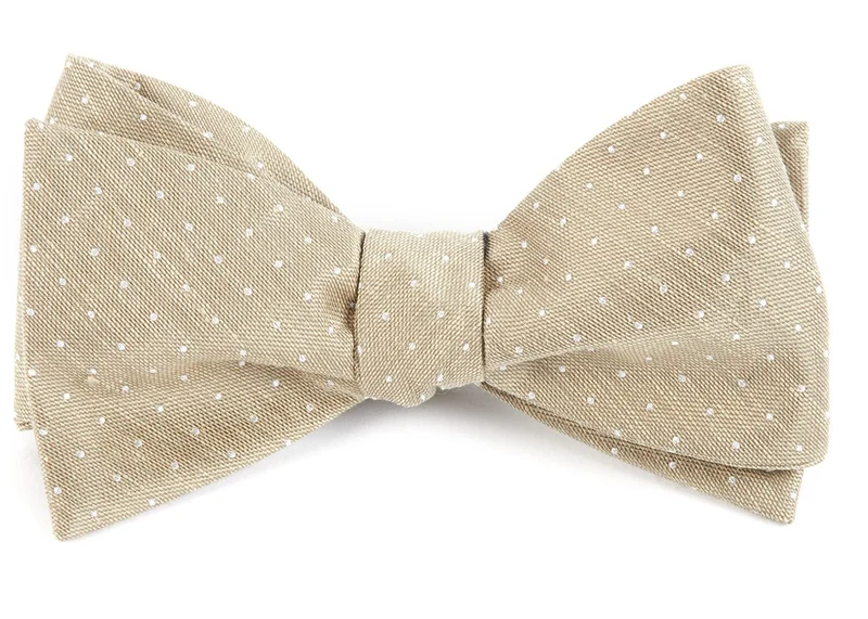 Destination Dots Champagne Bow Tie