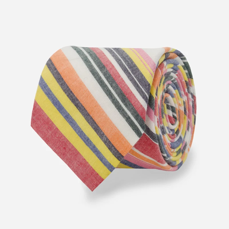 Original Madras X The Tie Bar Signal Stripe Multi Tie