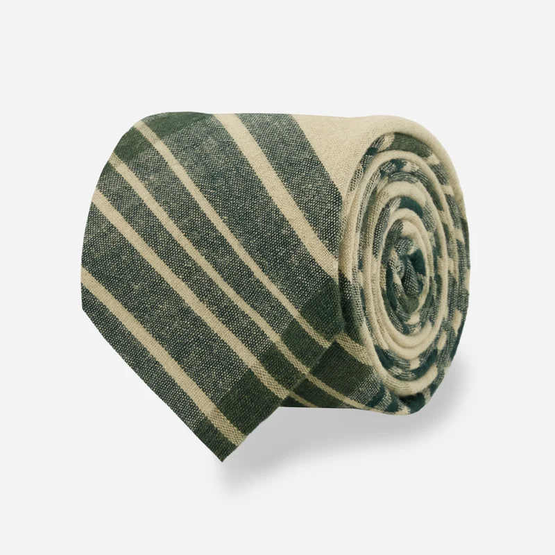 Original Madras X The Tie Bar Crossroad Plaid Oat Tie
