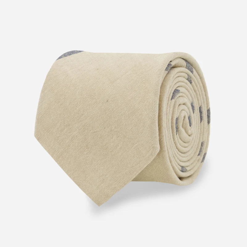 Original Madras X The Tie Bar Waypoint Stripe Oat Tie