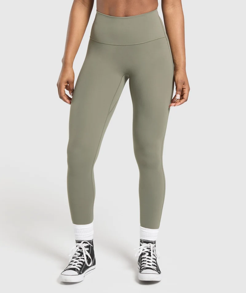 Gymshark Legacy Logo Leggings - Base Green