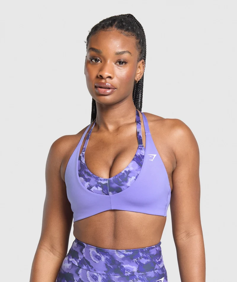 Gymshark Reps T Back Sports Bra - Record Purple/Fresh Lilac