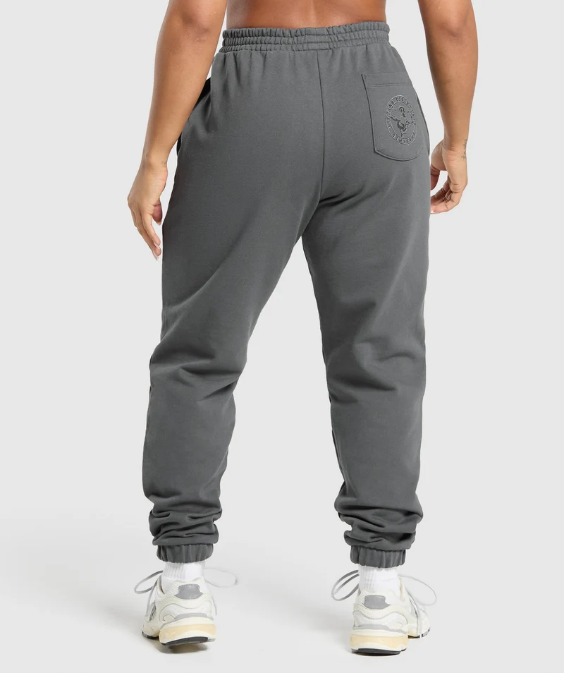 Gymshark Back Gains Graphic Joggers - Graphite Grey