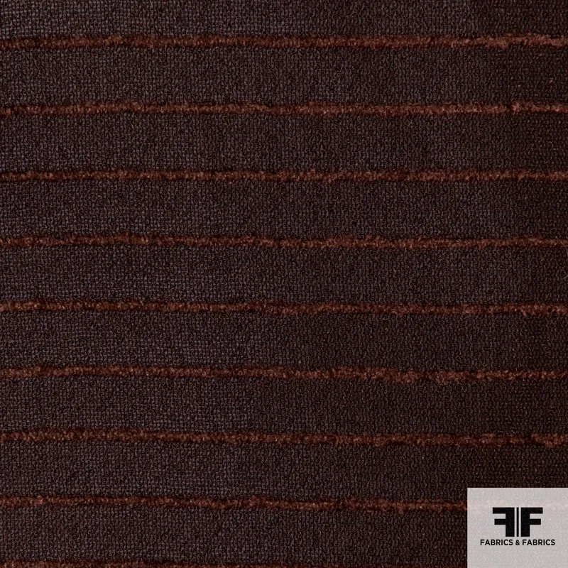 Striped Novelty Silk - Brown